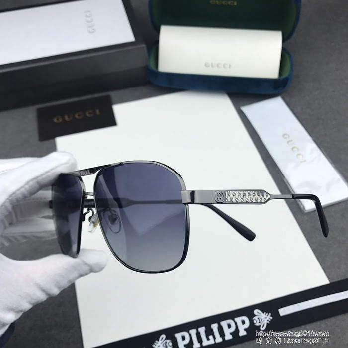 GUCCI古馳 G家新款出貨 金屬偏光墨鏡 完美品質 超級時尚  lly1543